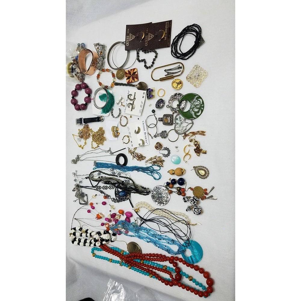 Guess Christie Brinkley Vintage Modern Costume Jewelry Lot 2lb 4oz Mixed Styles